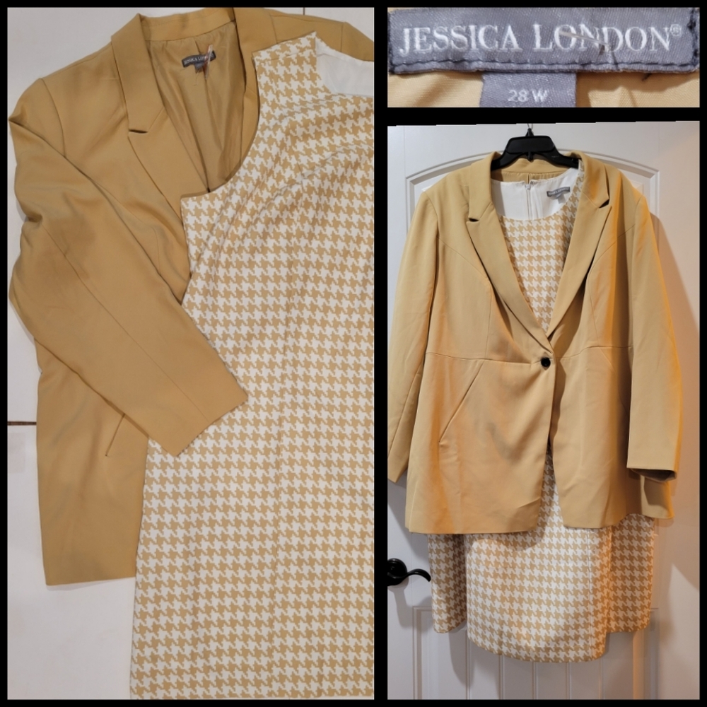 Jessica London 2PC Sheath Dress & Blazer 28W